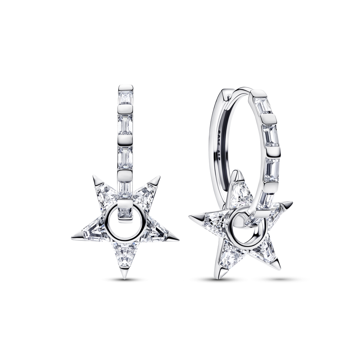 Sparkling Stella Openwork Hoop Earrings