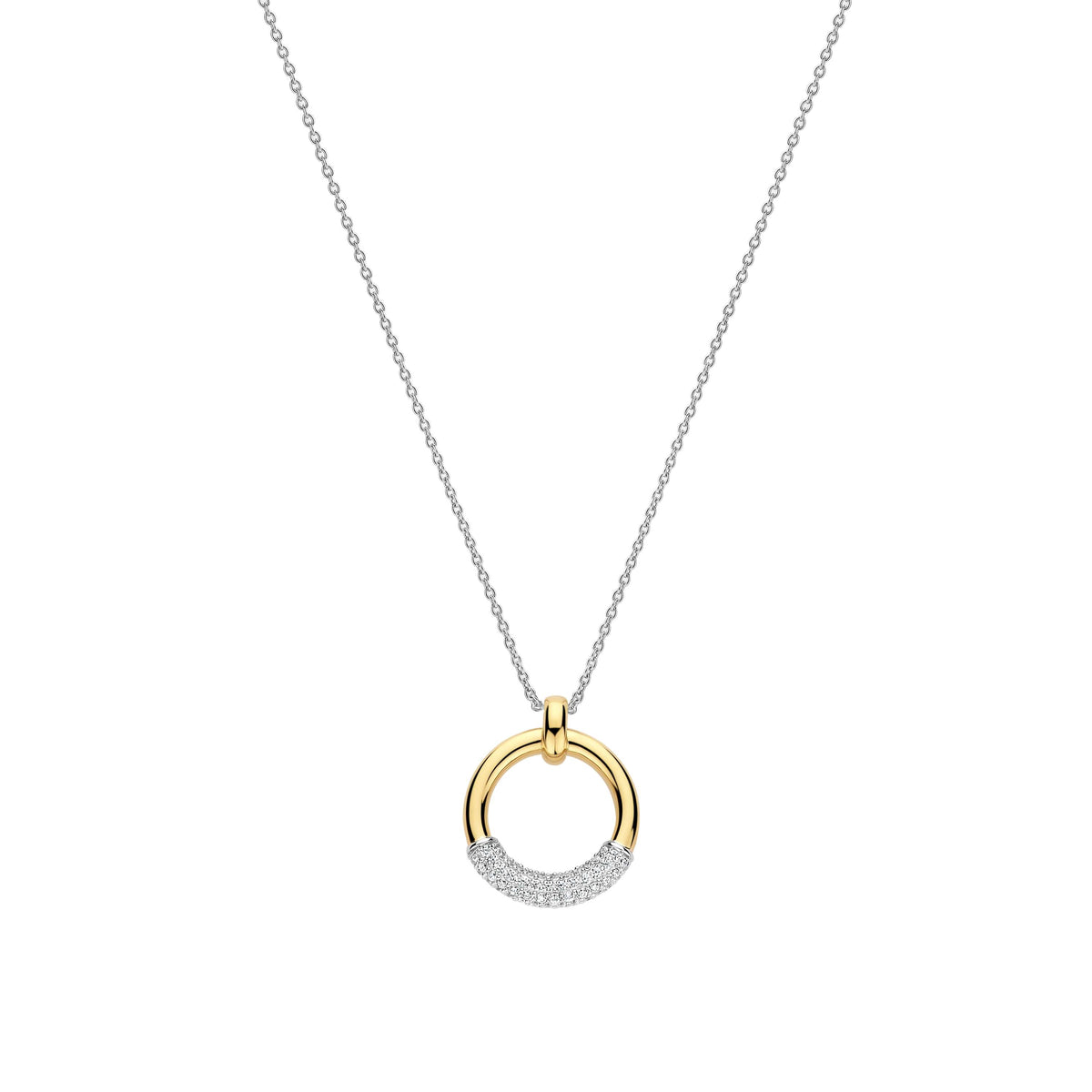 Ti Sento Milano Modern Pavé Necklace