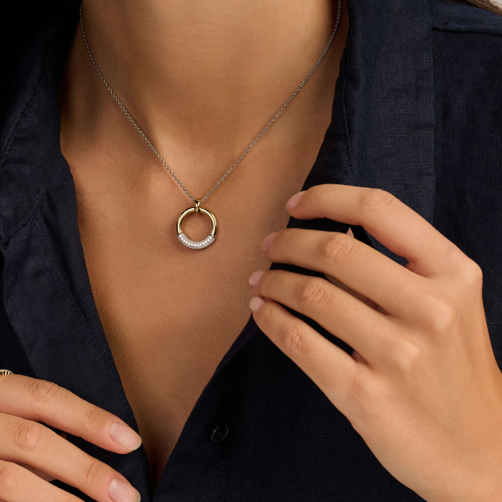 Ti Sento Milano Modern Pavé Necklace, alternate view