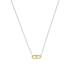 Ti Sento Milano Open Chain Necklace with Round Zirconia