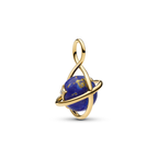 Spinning Celestial Blue Planet Dangle Charm