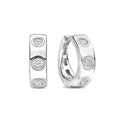 Ti Sento Milano Classic Zirconia Hoops in silver