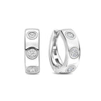 Ti Sento Milano Classic Zirconia Hoops in silver