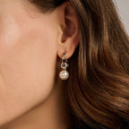 Ti Sento Milano Pearl Charm Hoops, alternate view