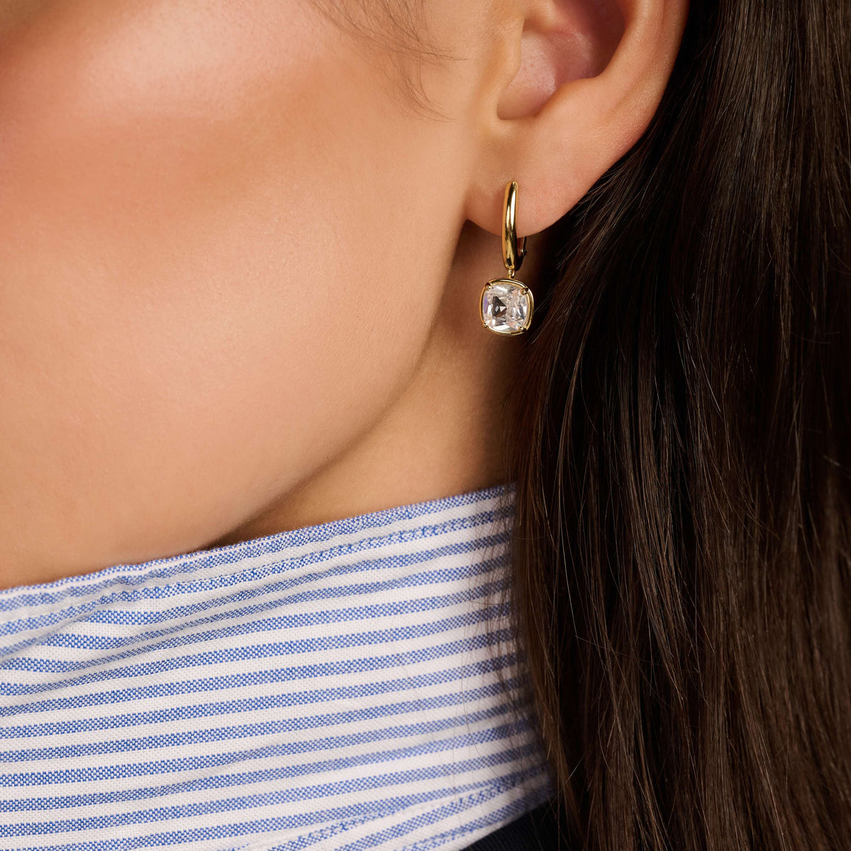 Ti Sento Milano Zirconia Cushion Hoops, alternate view