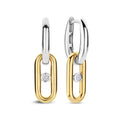 Ti Sento Milano Open Link Hoops with Round Zirconia