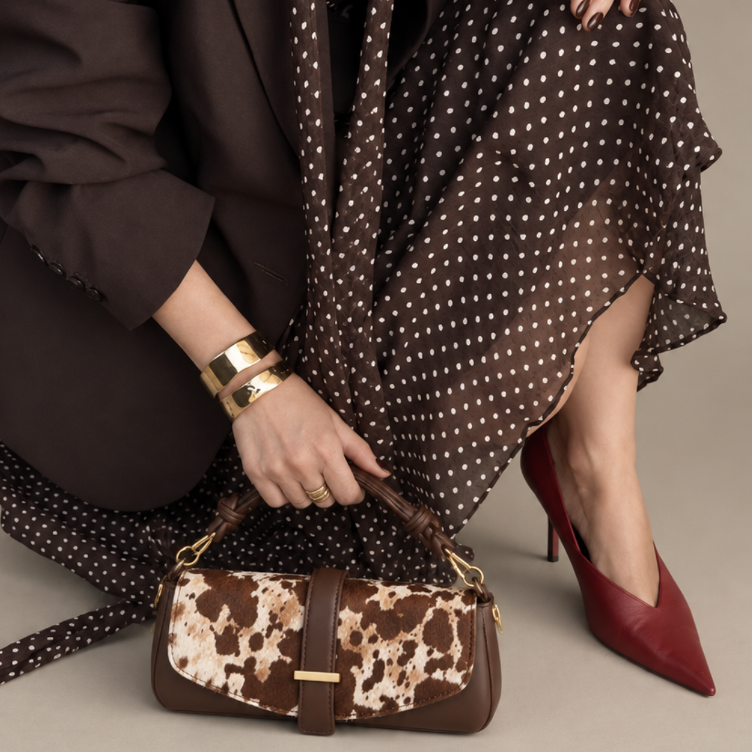 Cowhide Leather Shoulder Bag, alternate view