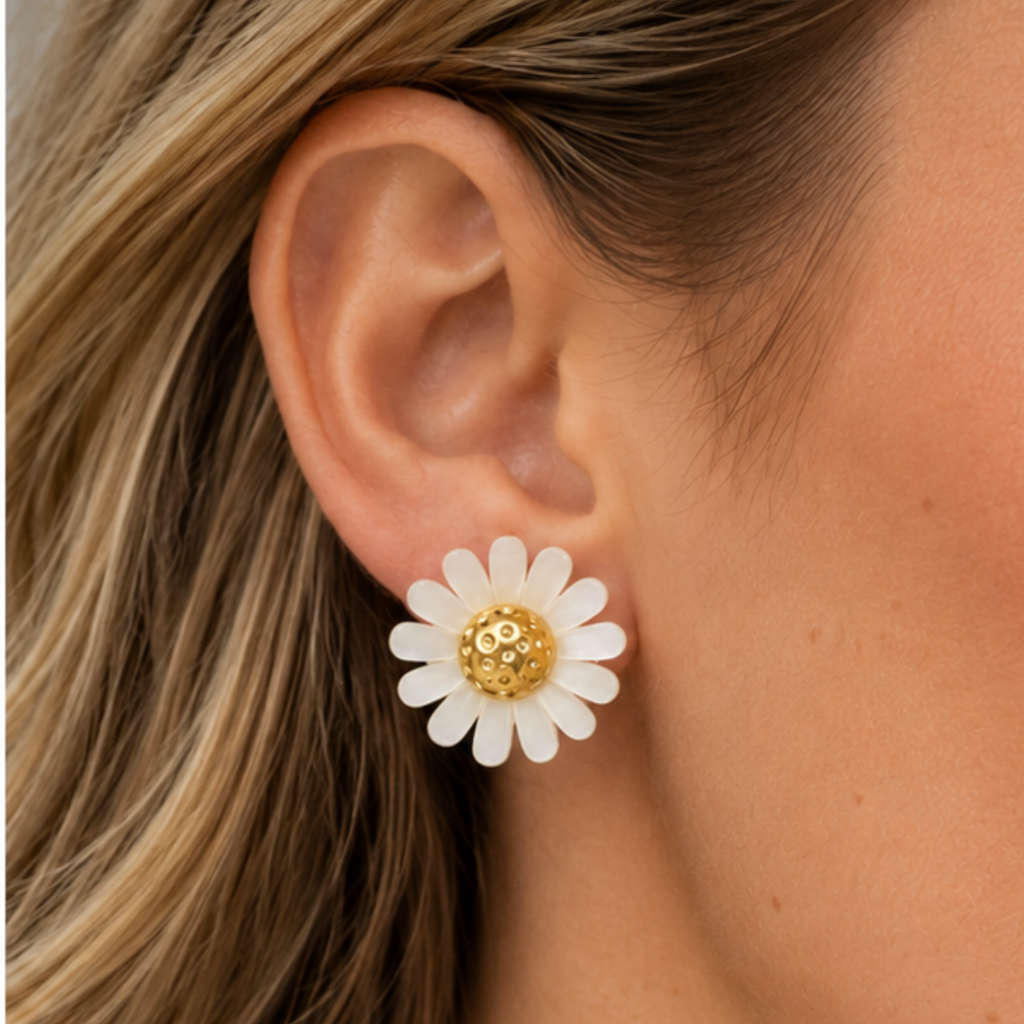 Daisy Flower Stud Earrings