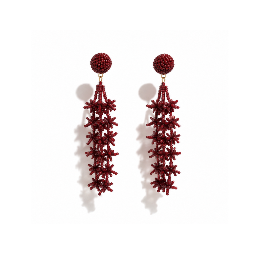 Berry Burst Beaded Earrings