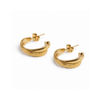 Textured Double Band Hoop Earrings