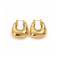 Sculpted Gold Hoop Earrings