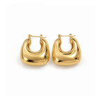 Sculpted Gold Hoop Earrings