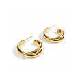Gold Twisted Hoop Earrings