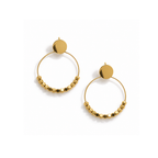 Beaded Hoop Drop Earrings