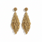 Golden Boho Fringe Earrings