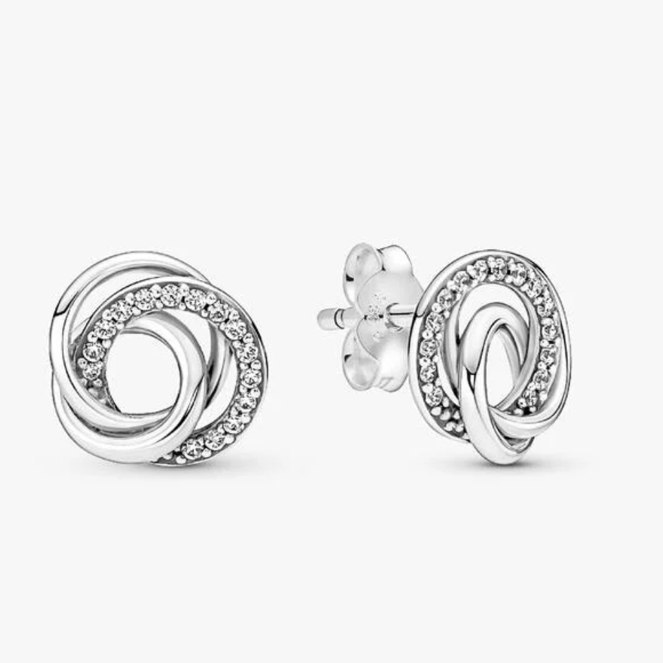 Family Always Encircled Stud Earrings