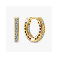 Pavé Heart Hoop Earrings