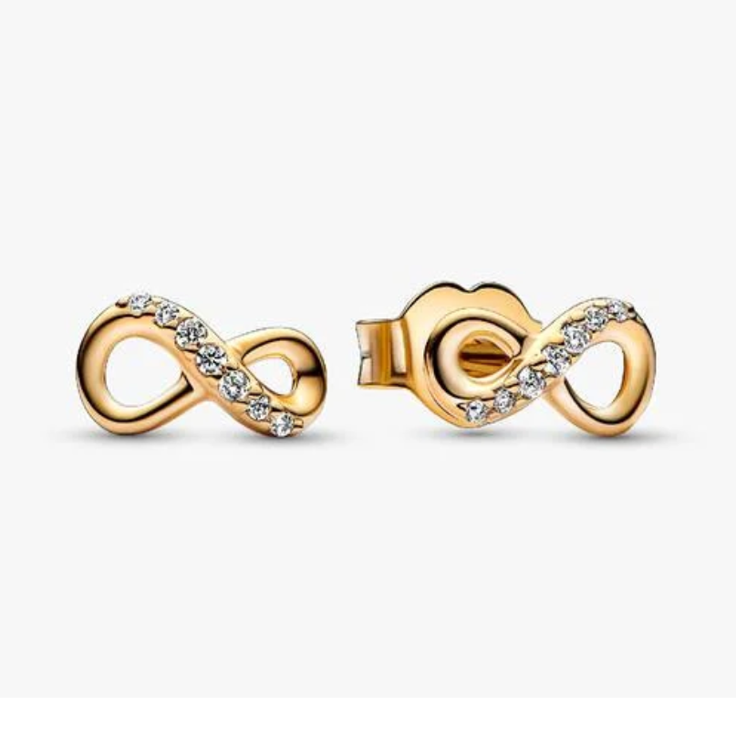 Sparkling Infinity Stud Earrings