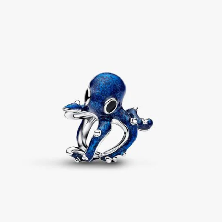 Blue Octopus Charm