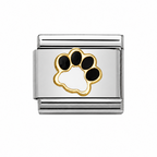 Black and White Paw Print Link Charm for the withOrla Memory Bracelet