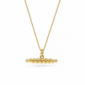 Gold Plated Twist T-Bar necklace