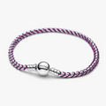 Purple Cord Box Chain Bracelet