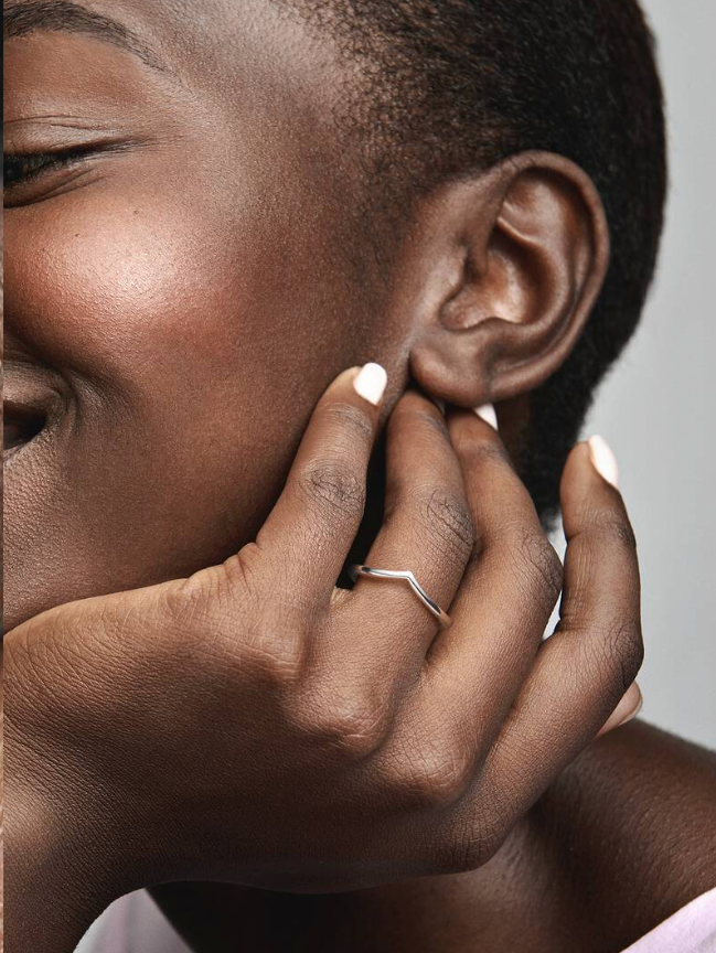 Polished Wishbone Ring