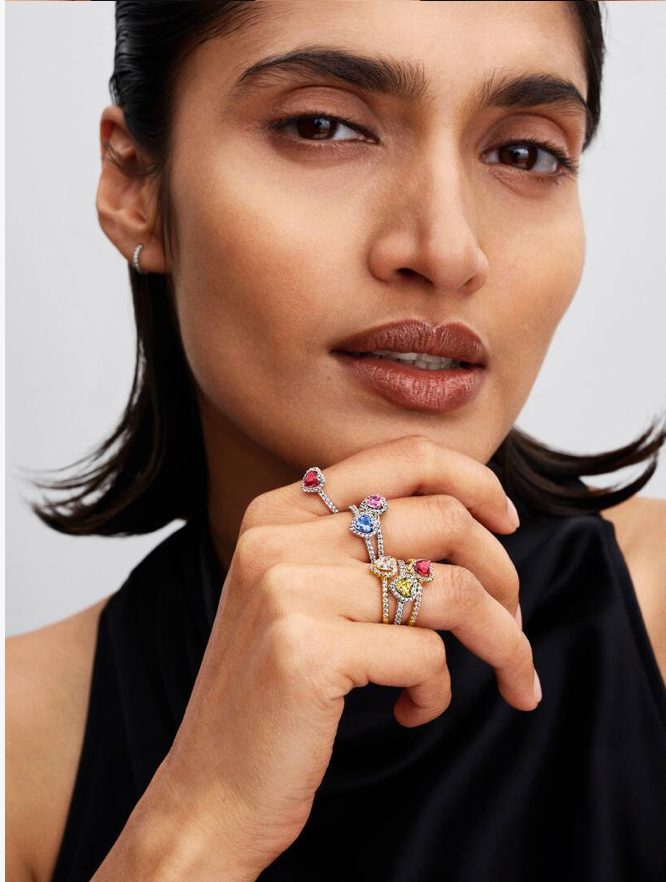 Elevated Pink Heart Ring