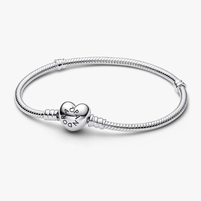 Heart Clasp Snake Chain Bracelet