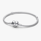 Heart Clasp Snake Chain Bracelet