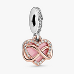 Sparkling Infinity Heart Dangle Charm