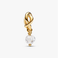 April Birthstone Eternity Circle Dangle Charm