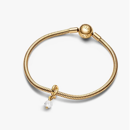 April Birthstone Eternity Circle Dangle Charm