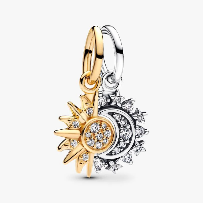 Splittable Sun & Moon Dangle Charm