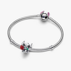 Disney Stitch Rose Murano Glass Charm
