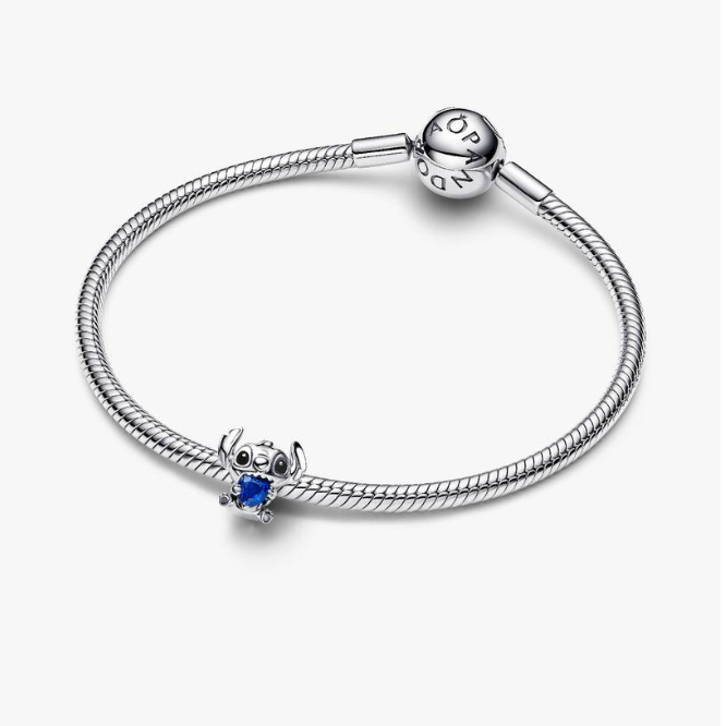 Disney Stitch Blue Heart Charm