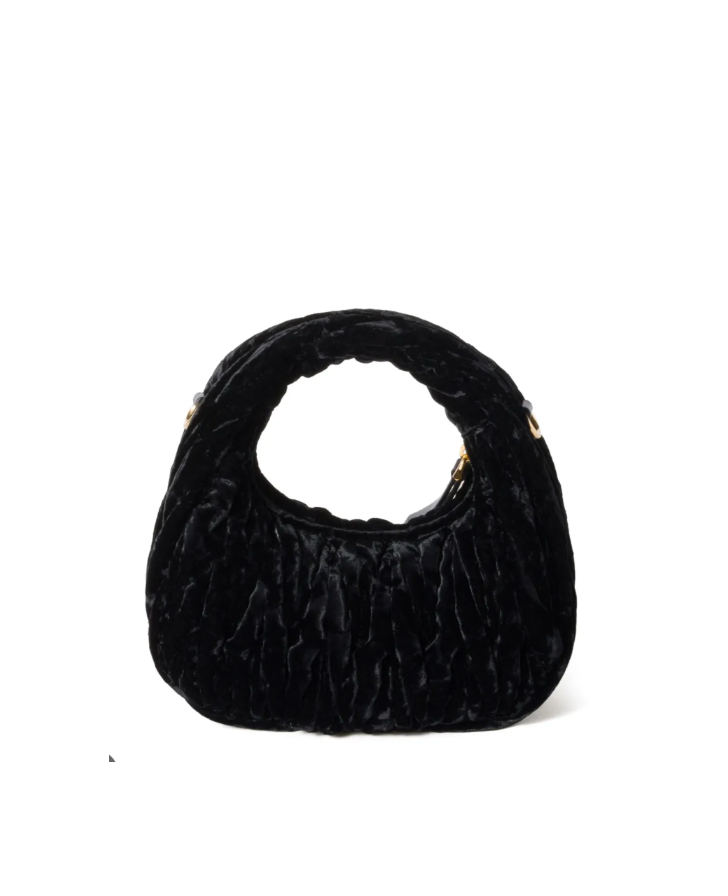 Textured Velvet Hobo Bag