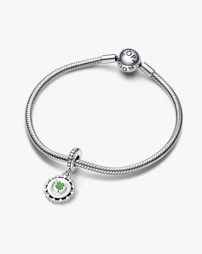 Horseshoe & Four-leaf Clover Engravable Dangle Charm
