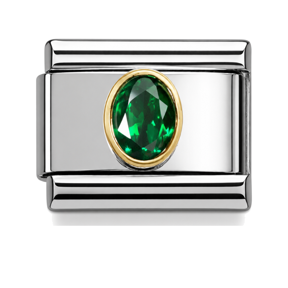 May Birthstone Link Charm, Emerald, for the withOrla Memory Bracelet