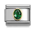 May Birthstone Link Charm, Emerald, for the withOrla Memory Bracelet