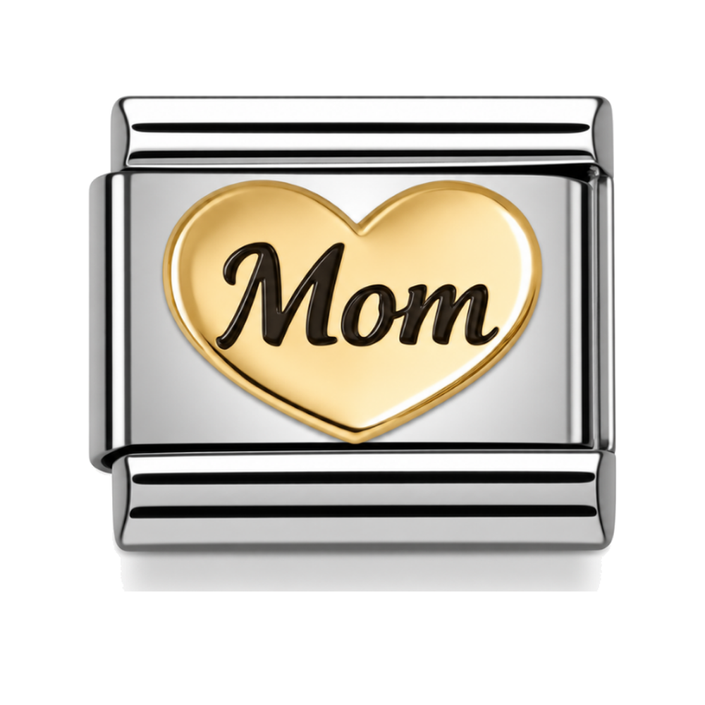Mom Heart Link Charm for the withOrla Memory Bracelet