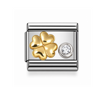 Clover Link Charm with Stone for the withOrla Memory Bracelet
