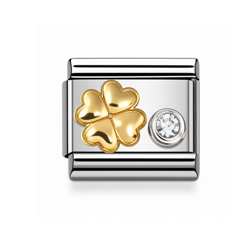 Clover Link Charm with Stone for the withOrla Memory Bracelet