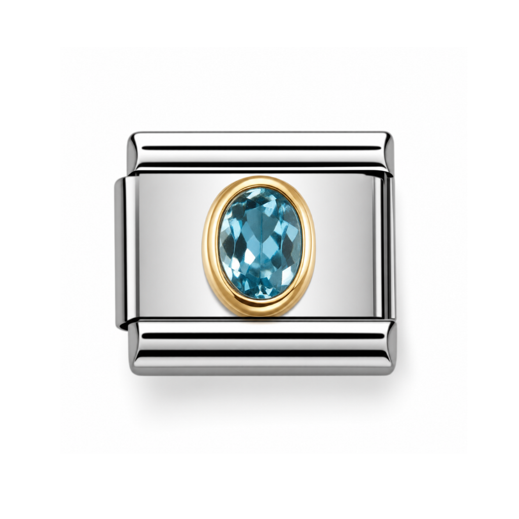 March Birthstone Link Charm, Aquamarine, for the withOrla Memory Bracelet