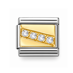 Gold Pavé Line Link Charm for the withOrla Memory Bracelet