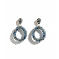 Beaded Teardrop Hoop Earrings