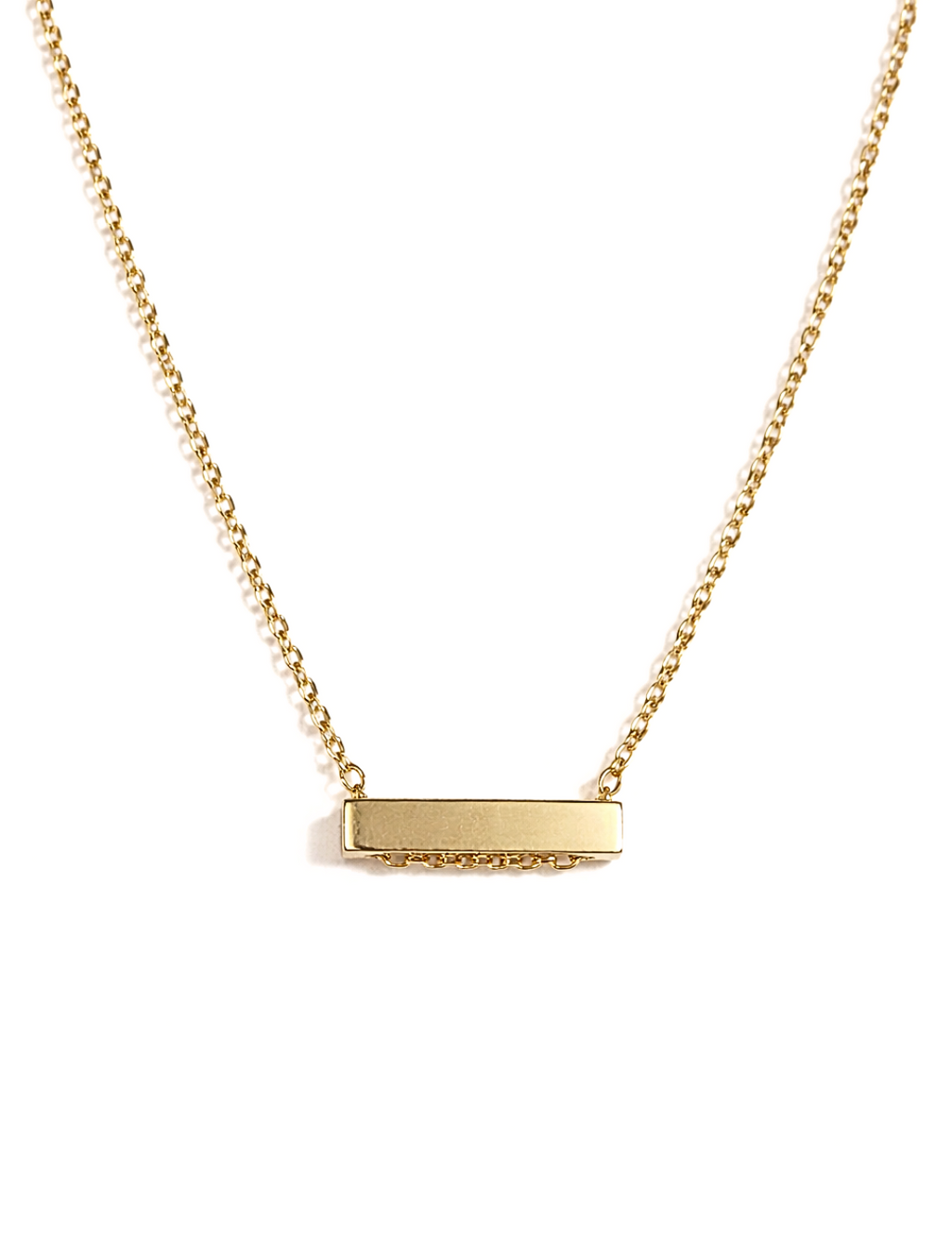 Small 3D Engraving Bar personalised necklace