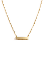 Small 3D Engraving Bar personalised necklace