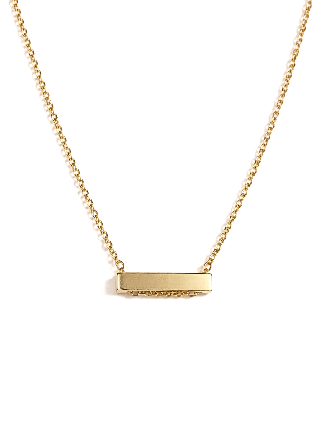 Small 3D Engraving Bar personalised necklace