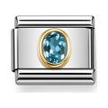 March Birthstone Link Charm – Aquamarine
